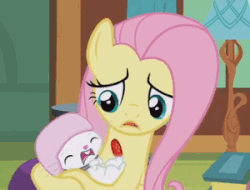 Size: 300x228 | Tagged: safe, screencap, angel bunny, fluttershy, pony, fluttershy leans in, g4, animal, animated, crying, fluttermom, gif, injured, loop