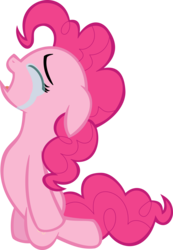 Size: 2000x2895 | Tagged: safe, artist:michaelsety, pinkie pie, earth pony, pony, g4, my little pony: friendship is magic, rock solid friendship, crying, eyes closed, female, floppy ears, high res, kneeling, on hind knees, open mouth, simple background, solo, transparent background, vector