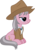 Size: 5531x7964 | Tagged: safe, artist:pink1ejack, wrangler, earth pony, pony, fluttershy leans in, g4, absurd resolution, clothes, cowboy hat, female, hat, mare, safari jacket, shirt, simple background, sitting, skunk stripe, solo, stetson, that was fast, transparent background, vector