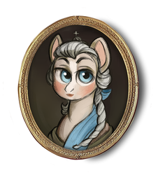 Size: 683x724 | Tagged: safe, artist:kapusha-blr, earth pony, pony, bust, empress elizabeth of russia, ponified, portrait, solo