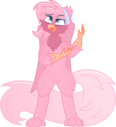 Size: 2659x2907 | Tagged: safe, artist:plone, oc, oc only, griffon, pony, bipedal, fluffy tail, high res, simple background, solo, transparent background, vector