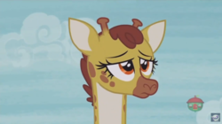 Size: 1366x766 | Tagged: safe, screencap, clementine, giraffe, pony, fluttershy leans in, g4, animal, bust, female, portrait, solo