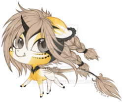 Size: 600x496 | Tagged: safe, artist:tinuleaf, oc, oc only, classical unicorn, original species, pony, unicorn, wildling unicorn, cloven hooves, curved horn, deviantart watermark, horn, leonine tail, obtrusive watermark, simple background, solo, tinuleaf, transparent background, unshorn fetlocks, watermark
