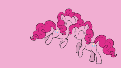 Size: 640x360 | Tagged: safe, artist:tridashie, pinkie pie, earth pony, pony, pinkie promise (animation), g4, animated, cute, female, gif, jumping, mare, multeity, pronking