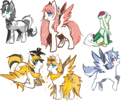 Size: 1008x847 | Tagged: safe, artist:mousu, oc, oc only, earth pony, pegasus, pony