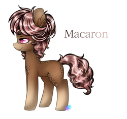 Size: 1024x967 | Tagged: safe, artist:northlights8, oc, oc only, oc:macaron, earth pony, pony, adopted offspring, female, mare, offspring, parent:cheese sandwich, parent:pinkie pie, parents:cheesepie, simple background, solo, white background