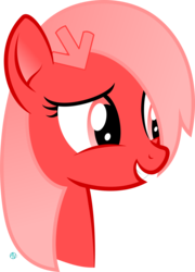 Size: 1800x2506 | Tagged: safe, artist:arifproject, oc, oc only, oc:downvote, pony, derpibooru, g4, bust, derpibooru ponified, grin, hairclip, meta, ponified, simple background, smiling, solo, transparent background, vector