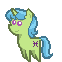 Size: 128x128 | Tagged: safe, artist:pixelanon, pony, female, mare, pisces, pixel art, pointy ponies, simple background, solo, transparent background, zodiac