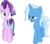 Size: 7274x6400 | Tagged: safe, artist:parclytaxel, starlight glimmer, trixie, pony, unicorn, g4, no second prances, .svg available, absurd resolution, counterparts, female, looking at each other, mare, simple background, transparent background, twilight's counterparts, vector, walking