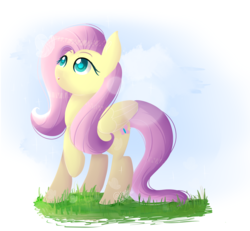 Size: 1513x1395 | Tagged: safe, artist:coline-oceane, fluttershy, pegasus, pony, g4, :o, colored pupils, female, mare, open mouth, raised hoof, solo
