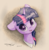 Size: 1024x1035 | Tagged: safe, artist:freeedon, artist:longren, color edit, edit, twilight sparkle, pony, g4, bust, colored, cute, featured image, female, floppy ears, fluffy, looking at you, mare, open mouth, portrait, smiling, solo, traditional art, twiabetes