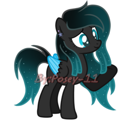 Size: 1800x1800 | Tagged: safe, artist:posey-11, oc, oc only, oc:spirit night, pegasus, pony, female, mare, simple background, solo, transparent background