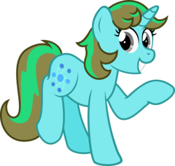 Size: 3169x3000 | Tagged: safe, artist:sollace, oc, oc only, oc:sollace, pony, g4, cutie mark, high res, raised hoof, show accurate, simple background, smiling, solo, transparent background, vector, waving