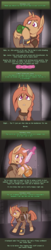 Size: 500x2464 | Tagged: safe, artist:romanrazor, oc, oc only, oc:sierra scorch, pony, unicorn, fallout equestria, clothes, cyoa, fallout, female, knife, long ears, magic, pipbuck, stablequest, text, weapon
