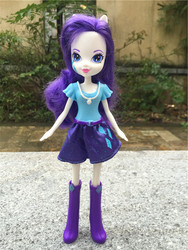 Size: 600x800 | Tagged: safe, rarity, equestria girls, g4, boots, clothes, doll, high heel boots, irl, jewelry, looking at you, necklace, photo, pony ears, skirt, solo, toy