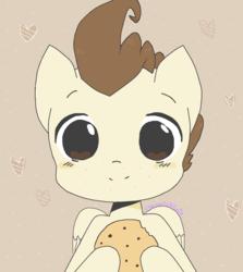 Size: 1068x1196 | Tagged: safe, artist:chametzkiwi, pound cake, pony, g4, cookie, cute, food, male, older, solo
