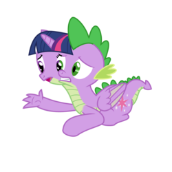 Size: 1024x1024 | Tagged: safe, artist:mlpconjoinment, spike, twilight sparkle, alicorn, dragon, pony, g4, conjoined, fusion, simple background, transparent background, twilight sparkle (alicorn), wat, we have become one, what has magic done, what has science done