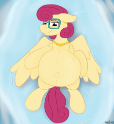 Size: 1100x1200 | Tagged: safe, artist:theimmortalwolf, posey shy, pegasus, pony, g4, belly, belly button, explicit source, female, kicking, on back, outie belly button, pregnant, pregnant posey shy, solo