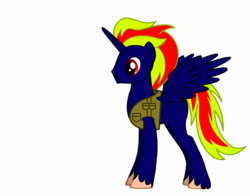 Size: 830x650 | Tagged: safe, oc, oc only, oc:whitelightning, alicorn, pony, alicorn oc, donut steel, male, military, military uniform, missing cutie mark, self insert, solo, stallion, youtube