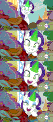 Size: 799x1810 | Tagged: safe, screencap, rarity, pony, g4, inspiration manifestation, my little pony: friendship is magic, bedroom eyes, female, gif, mare, non-animated gif, solo