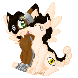 Size: 1024x1024 | Tagged: safe, artist:usagi-zakura, oc, oc:mister clever, pony, doctor who, eleventh doctor, male, missy, my little wolf, stallion, the master, wolfified
