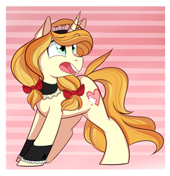 Size: 1024x1061 | Tagged: safe, artist:daydreamsyndrom, oc, oc only, oc:vive, pony, unicorn, cuffs (clothes), female, mare, solo