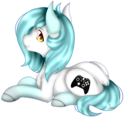 Size: 3265x3085 | Tagged: safe, artist:enghelkitten, oc, oc only, oc:game master, earth pony, pony, high res, male, prone, simple background, solo, stallion, transparent background