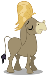 Size: 1904x3000 | Tagged: safe, artist:brony-works, cranky doodle donkey, donkey, g4, eyes closed, majestic as fuck, male, simple background, solo, transparent background, vector