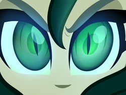 Size: 900x675 | Tagged: dead source, safe, artist:wubcakeva, oc, oc only, oc:medusa, gorgon, monster girl, equestria girls, g4, equestria girls-ified, eye, eyes, green eyes, looking at you, medusa, solo