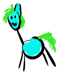 Size: 408x465 | Tagged: safe, artist:kevinerino, derpibooru exclusive, oc, oc only, oc:aura specs, pony, 1000 hours in ms paint, cute, meme, smiling, solo, stickmare, stickpony
