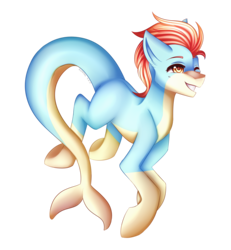 Size: 3257x3519 | Tagged: safe, artist:kurochhi, oc, oc only, oc:fearless mist, original species, shark, shark pony, high res, male, simple background, smiling, solo, stallion, transparent background