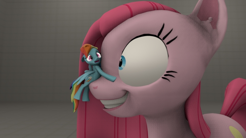 Pinkamena Diane Pie e cupcakes Rainbow Dash