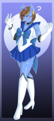 Size: 1379x3082 | Tagged: safe, artist:silentpassion, oc, oc only, oc:sapphire shine, anthro, plantigrade anthro, clothes, cosplay, costume, female, sailor senshi, solo