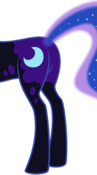 Size: 3095x5571 | Tagged: safe, artist:grypher, derpibooru exclusive, nightmare moon, alicorn, pony, g4, absurd resolution, butt, butt only, featureless crotch, female, missing accessory, nightmare moonbutt, offscreen character, plot, simple background, solo, transparent background