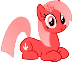 Size: 11720x10100 | Tagged: safe, artist:itspeahead, derpibooru exclusive, oc, oc only, oc:downvote, earth pony, pony, derpibooru, g4, absurd resolution, cute, derpibooru ponified, hairclip, looking at you, lying down, meta, ponified, ponyloaf, prone, show accurate, simple background, smiling, solo, transparent background, vector