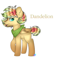 Size: 1024x1024 | Tagged: safe, artist:northlights8, oc, oc only, oc:dandelion, pegasus, pony, male, offspring, parent:big macintosh, parent:fluttershy, parents:fluttermac, simple background, solo, stallion, white background