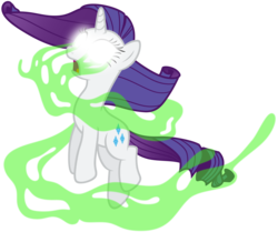 Size: 3583x3000 | Tagged: safe, artist:scourge707, rarity, pony, unicorn, g4, inspiration manifestation, female, glowing eyes, high res, magic, mare, simple background, solo, transparent background, vector