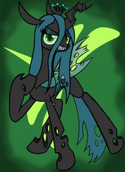 Size: 2913x4000 | Tagged: dead source, safe, artist:enzomersimpsons, queen chrysalis, pony, g4, abstract background, colored pupils, cutie mark background, female, solo