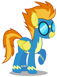 Size: 2243x3000 | Tagged: safe, artist:brony-works, spitfire, pegasus, pony, g4, clothes, female, high res, raised hoof, show accurate, simple background, solo, transparent background, uniform, vector, wonderbolts uniform