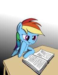 Size: 3297x4275 | Tagged: safe, artist:ravio-li, rainbow dash, pegasus, pony, g4, book, female, high res, mare, reading, solo