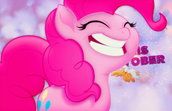 Size: 548x354 | Tagged: safe, screencap, pinkie pie, skyflash, earth pony, pegasus, pony, g4, my little pony: the movie, background pony, cropped, cute, eyes closed, female, flying, mare, smiling, teaser
