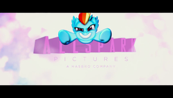 Size: 1920x1090 | Tagged: safe, screencap, rainbow dash, pegasus, pony, g4, my little pony: the movie, allspark pictures, female, flying, letterboxing, mare, solo