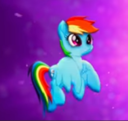 Size: 525x496 | Tagged: safe, screencap, rainbow dash, pegasus, pony, g4, my little pony: the movie, cropped, female, lip bite, mare, purple background, simple background, solo