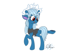 Size: 4960x3507 | Tagged: safe, artist:calena, pony, absurd resolution, clothes, crossover, emoji (race), female, ponified, samurai jack, simple background, solo, transparent background, underhoof