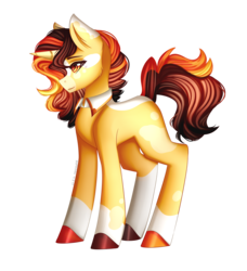 Size: 3295x3613 | Tagged: safe, artist:kurochhi, oc, oc only, oc:caitlyn cricket, pony, unicorn, female, high res, mare, simple background, solo, transparent background
