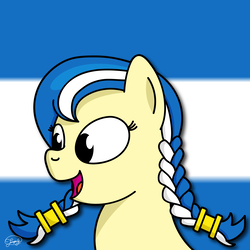 Size: 3048x3048 | Tagged: safe, artist:up-world, oc, oc only, oc:anagua, pony, female, high res, mare, nation ponies, nicaragua, ponified, solo