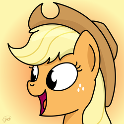Size: 4167x4167 | Tagged: safe, artist:up-world, applejack, earth pony, pony, g4, absurd resolution, female, mare, open mouth, solo