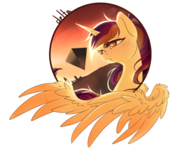 Size: 3097x2663 | Tagged: safe, artist:ruef, oc, oc only, oc:lessi, pegasus, pony, fake horn, high res
