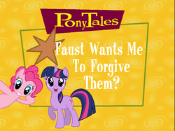 Size: 1026x766 | Tagged: artist needed, safe, edit, pinkie pie, twilight sparkle, series:pony tales, g4, veggietales