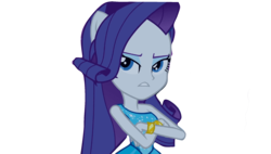 Size: 2038x1154 | Tagged: safe, edit, screencap, rarity, equestria girls, g4, my little pony equestria girls, bracelet, cropped, crossed arms, fall formal outfits, frown, jewelry, looking at you, ponied up, pony ears, simple background, transparent background, vector